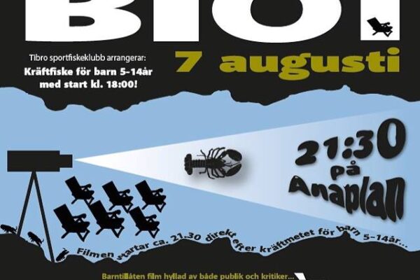 Kräftfiske och utomhusbio
